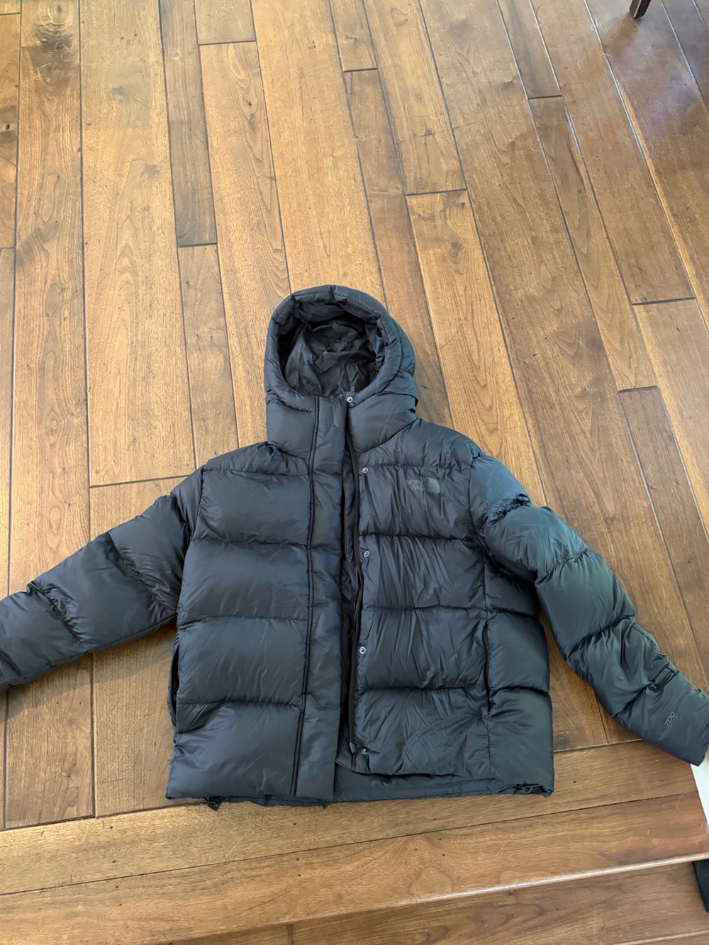The North Face Women's Black Hooded Puffer Coat